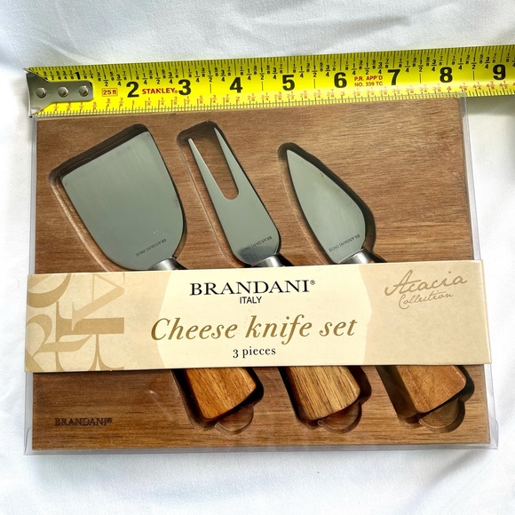Brandani Kitchen New Brandani Italy Cheese Knife Set Wcutting Board Acacia Collection Poshmark